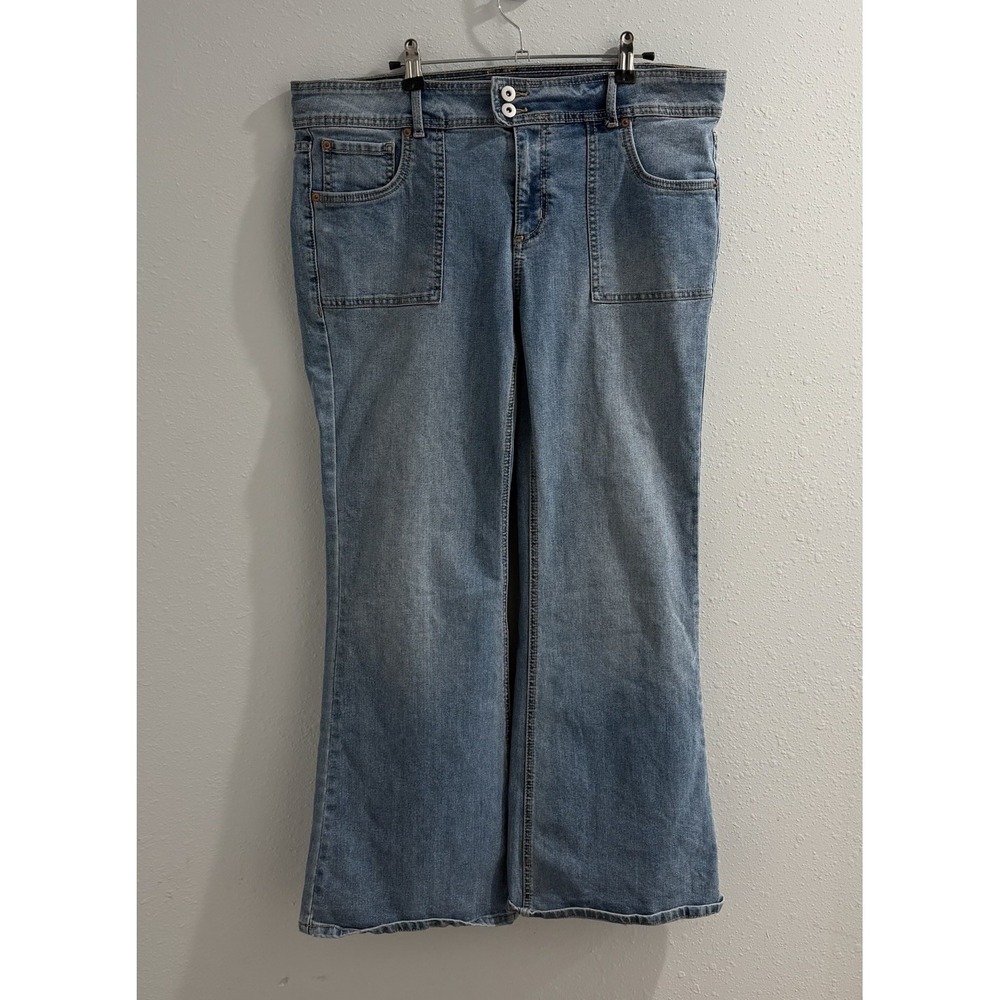 No Boundaries Jeans Women Juniors 17 Wide Leg Flare‎ Denim Blue